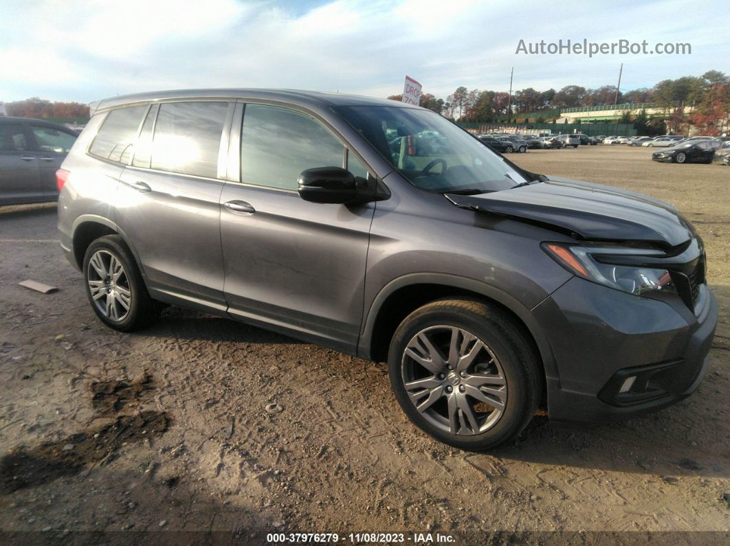 2019 Honda Passport Ex-l Gray vin: 5FNYF8H51KB024313