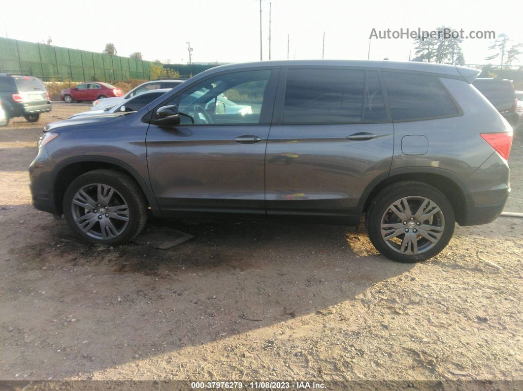 2019 Honda Passport Ex-l Gray vin: 5FNYF8H51KB024313