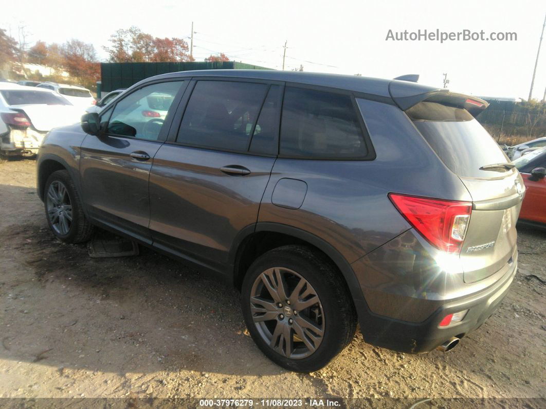 2019 Honda Passport Ex-l Gray vin: 5FNYF8H51KB024313