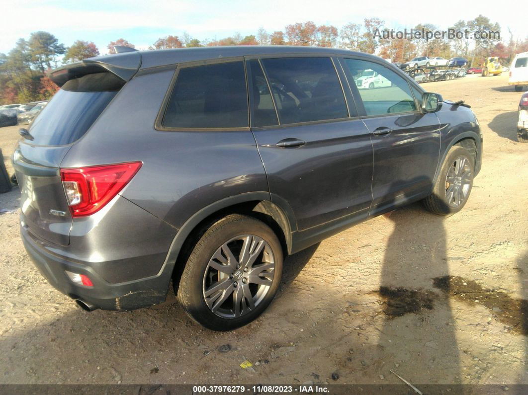 2019 Honda Passport Ex-l Gray vin: 5FNYF8H51KB024313