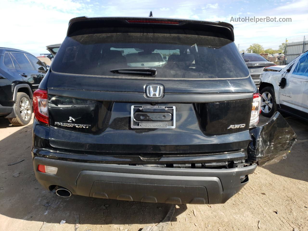 2019 Honda Passport Exl Black vin: 5FNYF8H51KB029303