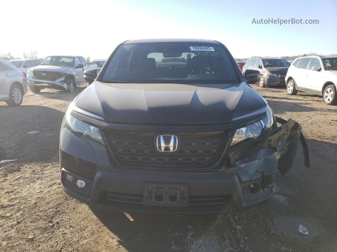 2019 Honda Passport Exl Black vin: 5FNYF8H52KB010551