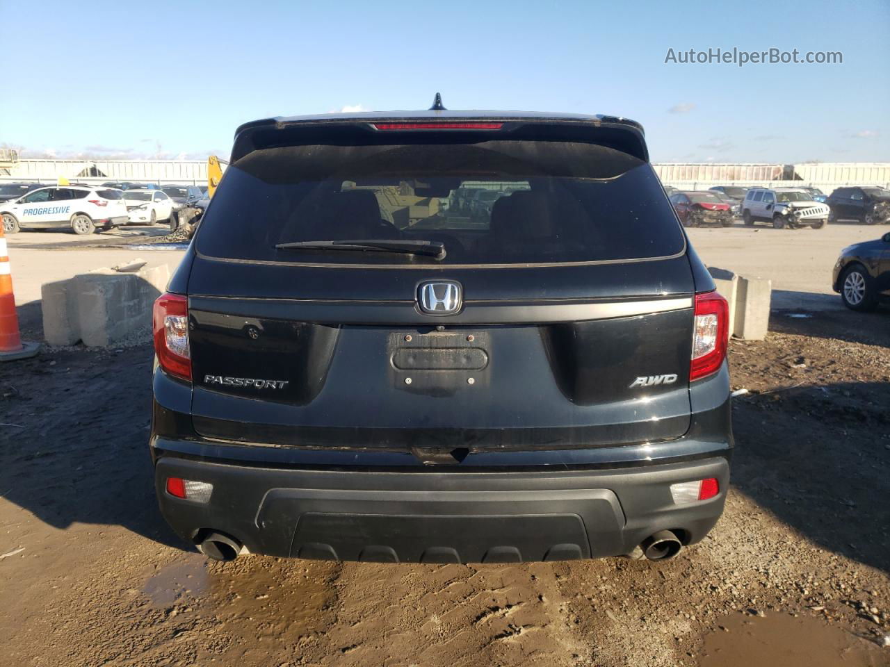 2019 Honda Passport Exl Black vin: 5FNYF8H52KB010551