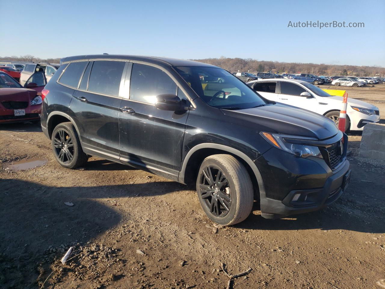 2019 Honda Passport Exl Black vin: 5FNYF8H52KB010551