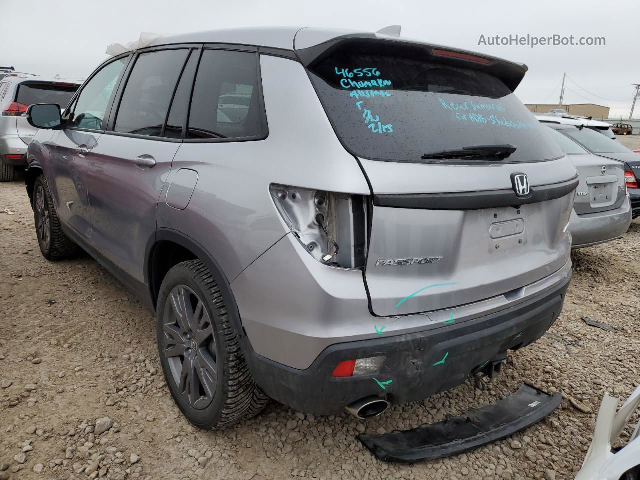 2019 Honda Passport Exl Silver vin: 5FNYF8H52KB015636