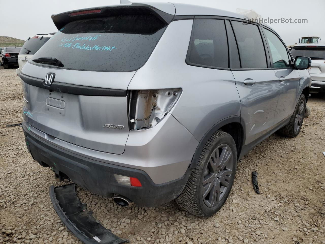 2019 Honda Passport Exl Silver vin: 5FNYF8H52KB015636