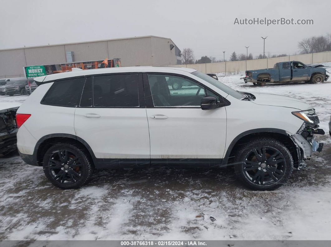 2019 Honda Passport Ex-l White vin: 5FNYF8H52KB023767