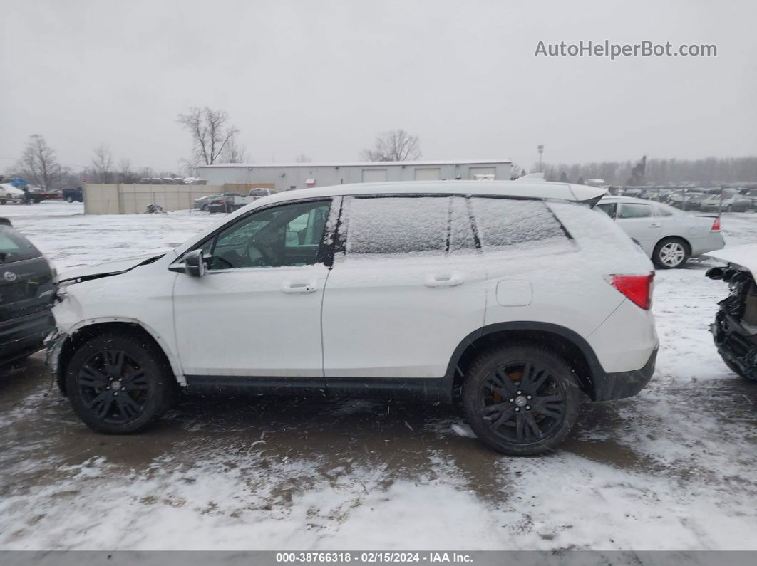 2019 Honda Passport Ex-l White vin: 5FNYF8H52KB023767