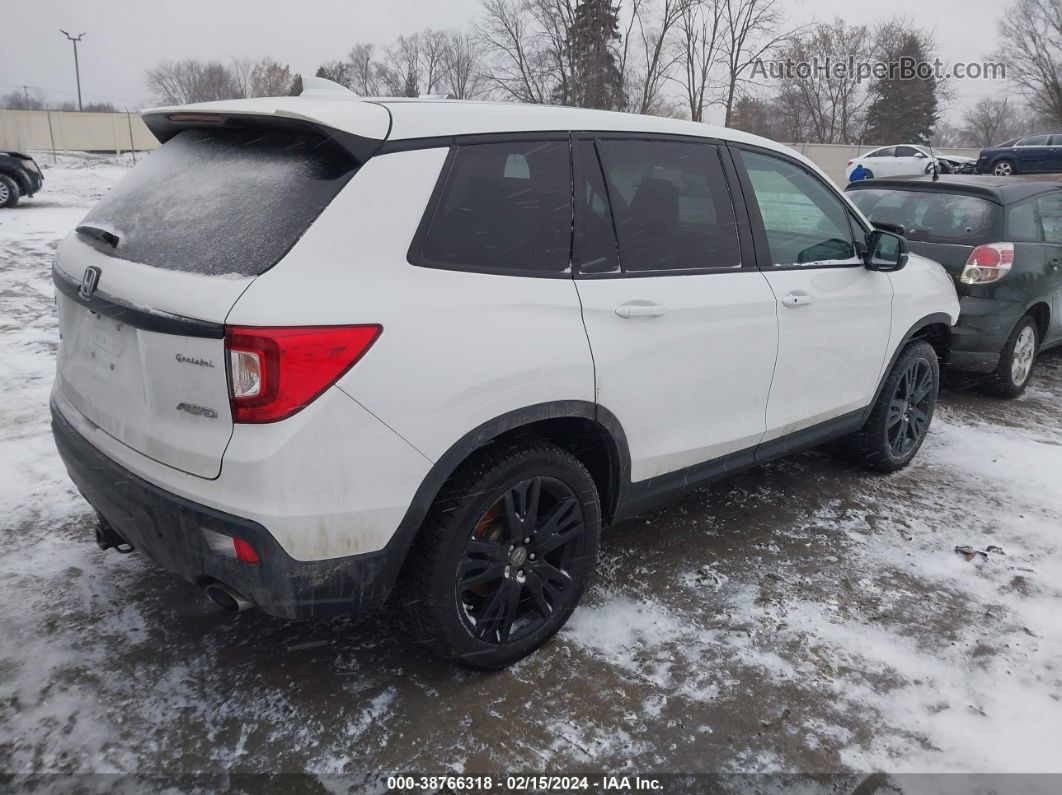 2019 Honda Passport Ex-l Белый vin: 5FNYF8H52KB023767