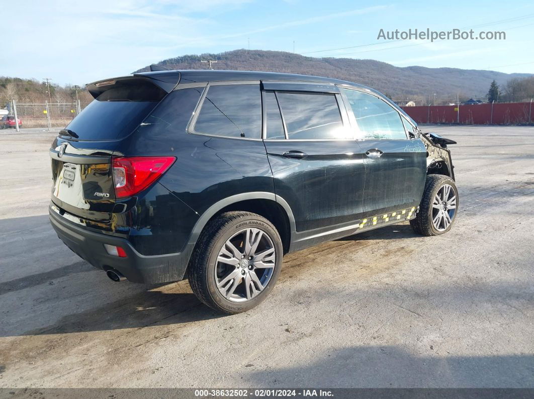 2019 Honda Passport Ex-l Black vin: 5FNYF8H54KB005707