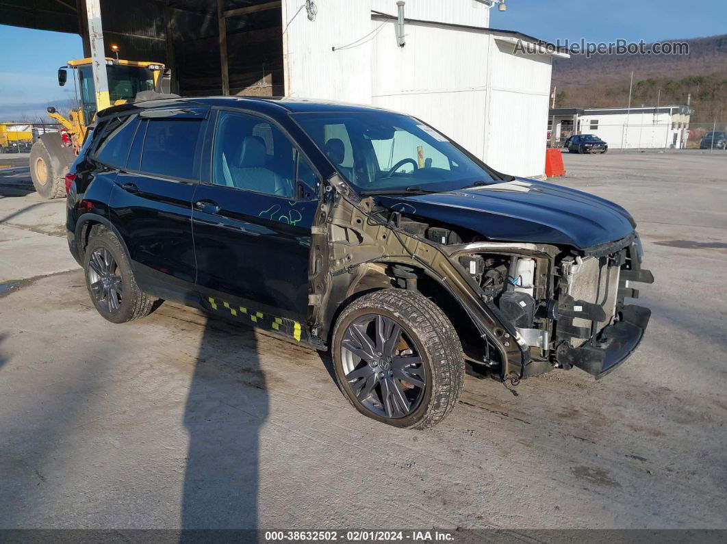 2019 Honda Passport Ex-l Black vin: 5FNYF8H54KB005707