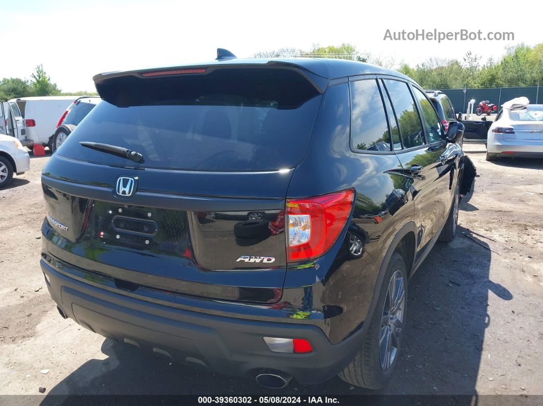 2019 Honda Passport Ex-l Black vin: 5FNYF8H55KB020944