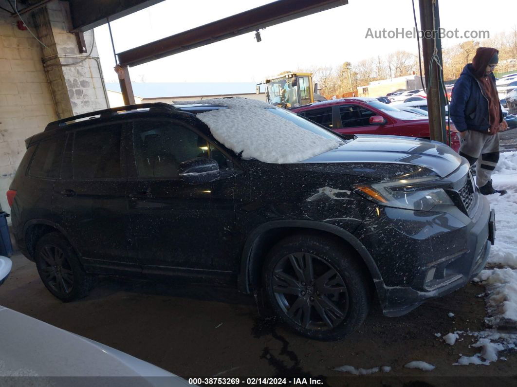 2019 Honda Passport Ex-l Black vin: 5FNYF8H56KB020824