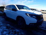 2019 Honda Passport Exl White vin: 5FNYF8H56KB024260