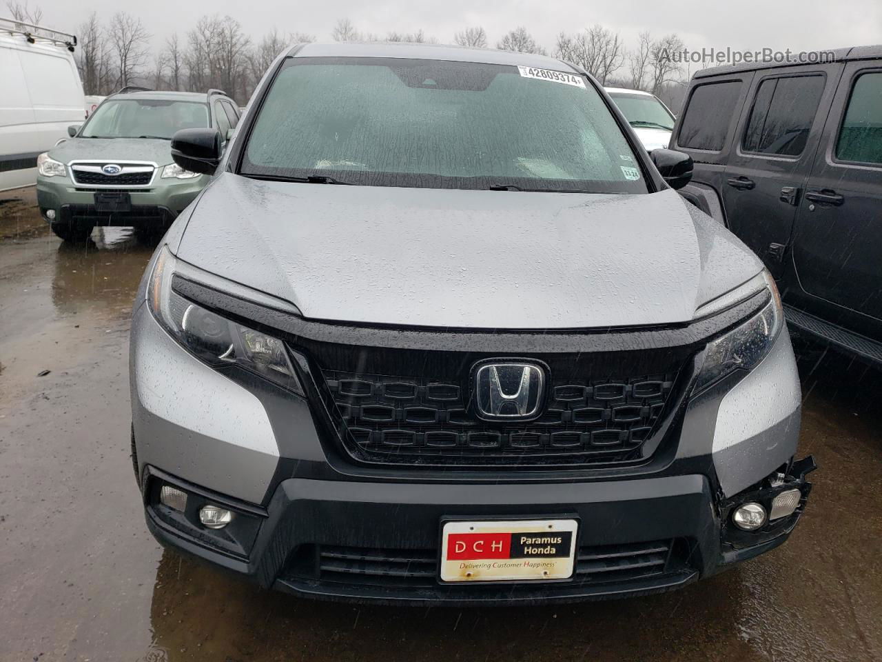 2019 Honda Passport Exl Серебряный vin: 5FNYF8H56KB026235