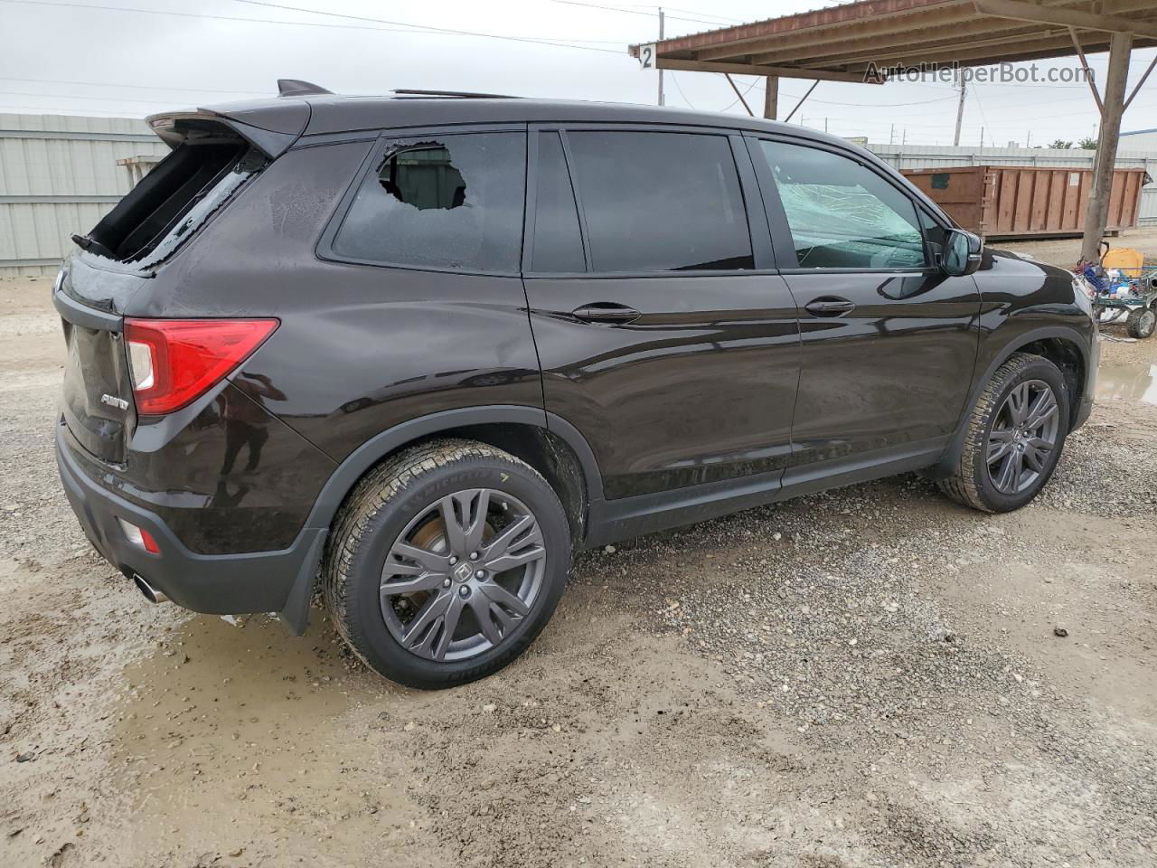 2019 Honda Passport Exl Черный vin: 5FNYF8H57KB007726