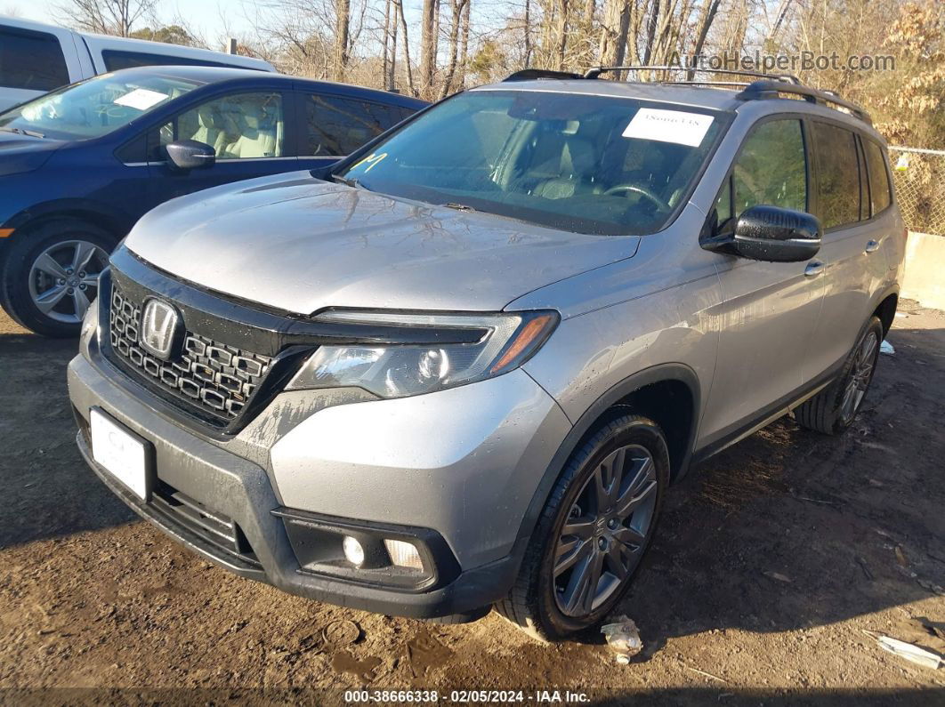 2019 Honda Passport Ex-l Silver vin: 5FNYF8H59KB007176