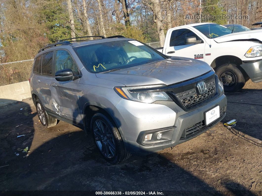 2019 Honda Passport Ex-l Silver vin: 5FNYF8H59KB007176