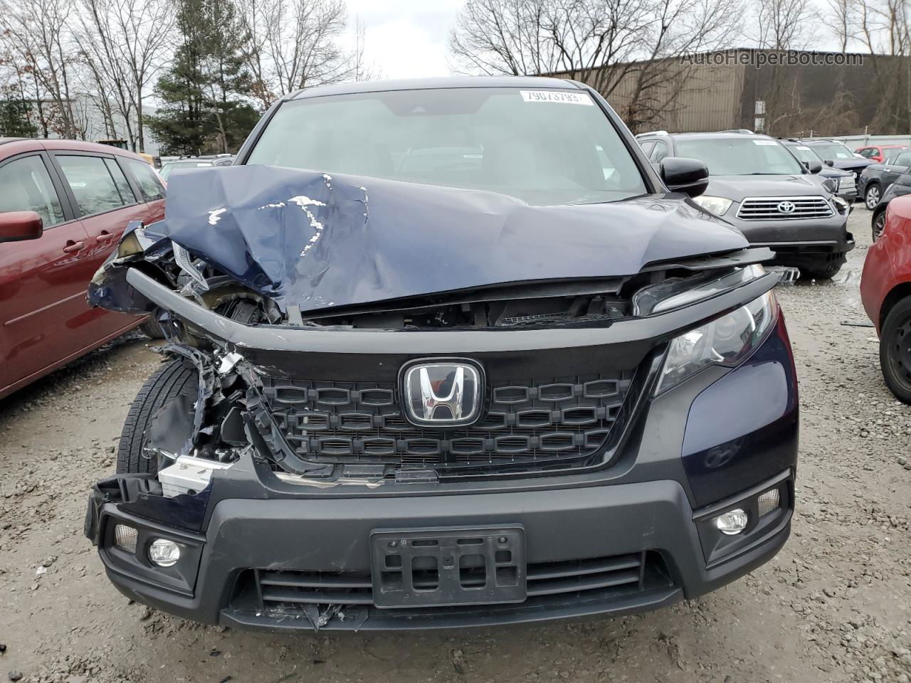 2019 Honda Passport Exl Синий vin: 5FNYF8H59KB021482