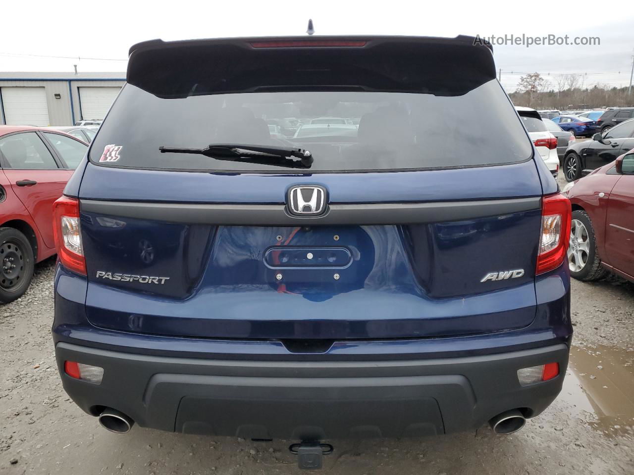 2019 Honda Passport Exl Синий vin: 5FNYF8H59KB021482