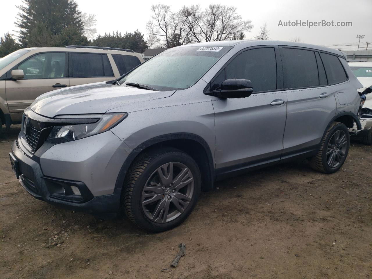 2019 Honda Passport Exl Серебряный vin: 5FNYF8H59KB021790