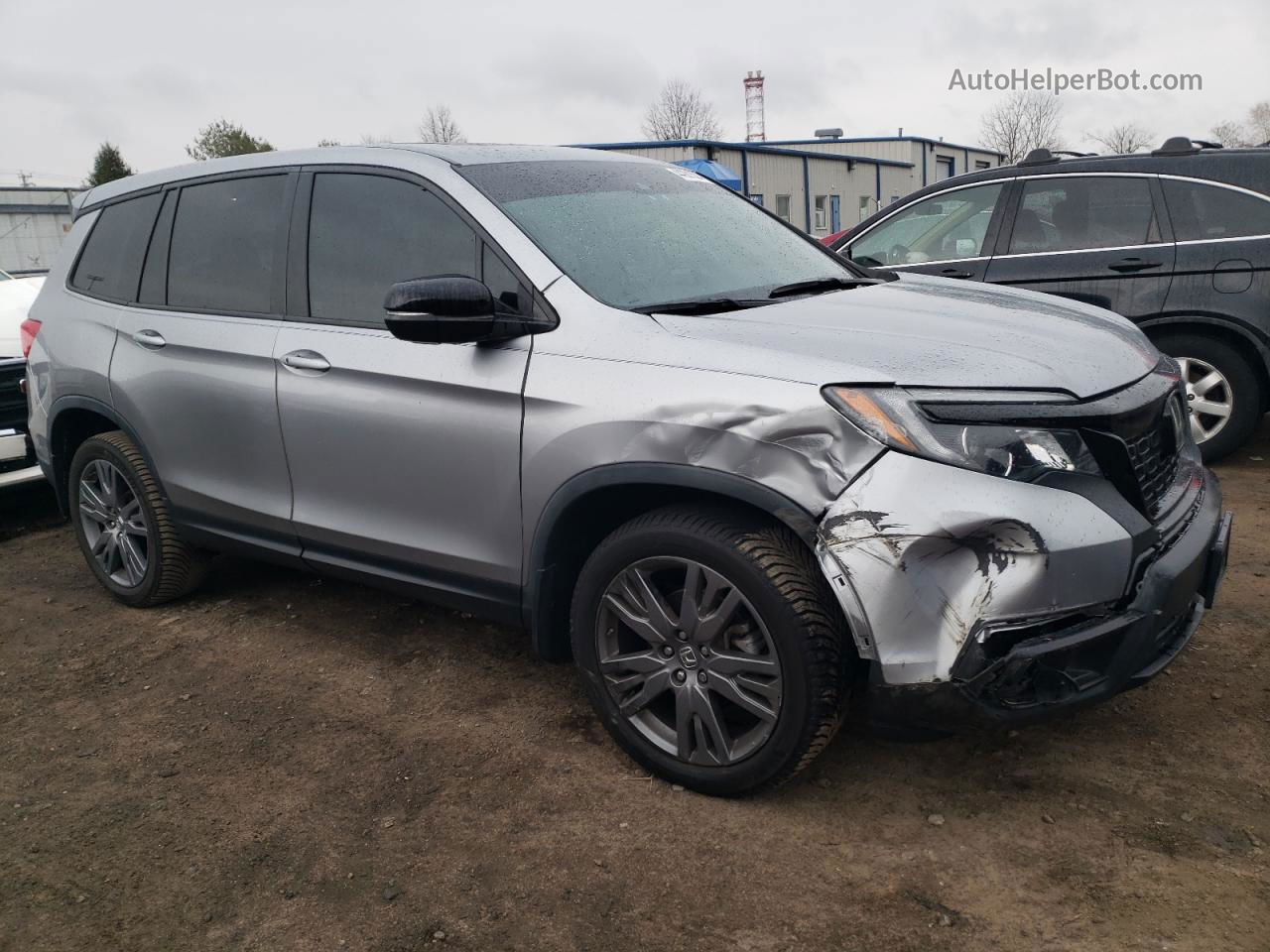 2019 Honda Passport Exl Silver vin: 5FNYF8H59KB021790