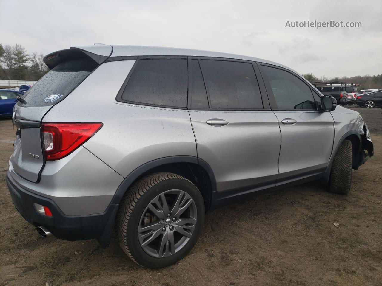 2019 Honda Passport Exl Silver vin: 5FNYF8H59KB021790