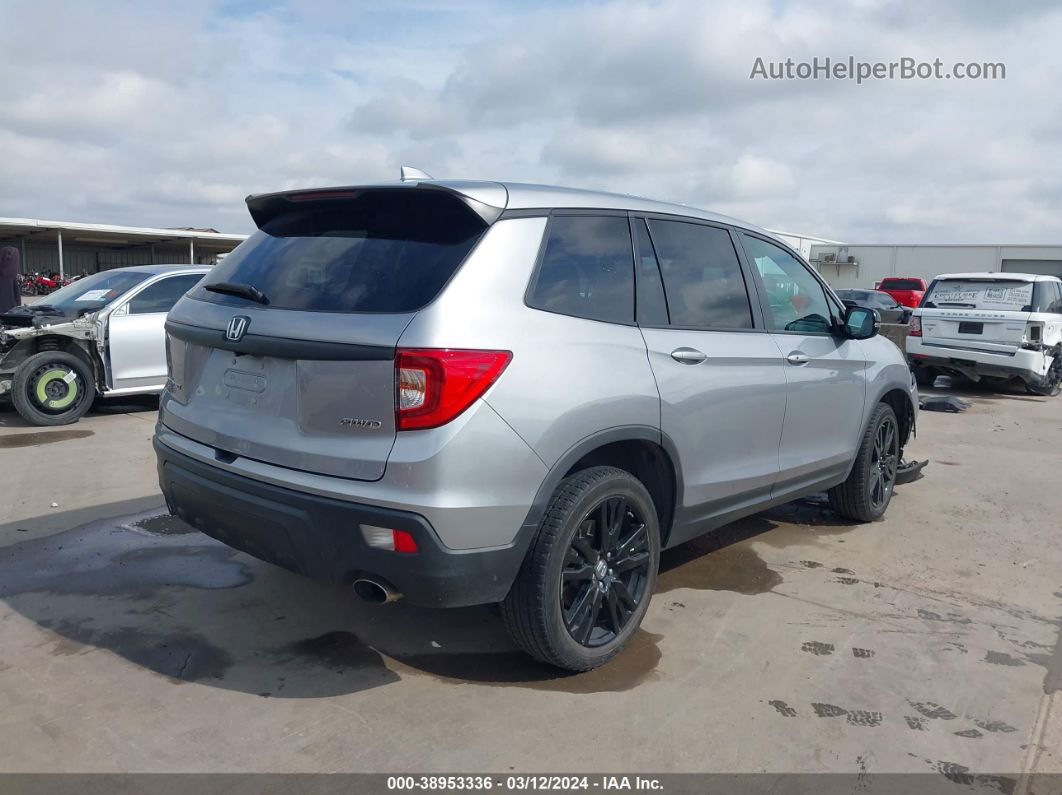 2019 Honda Passport Ex-l Gray vin: 5FNYF8H5XKB010443