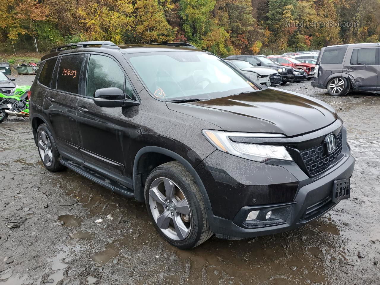 2019 Honda Passport Touring Black vin: 5FNYF8H91KB030356