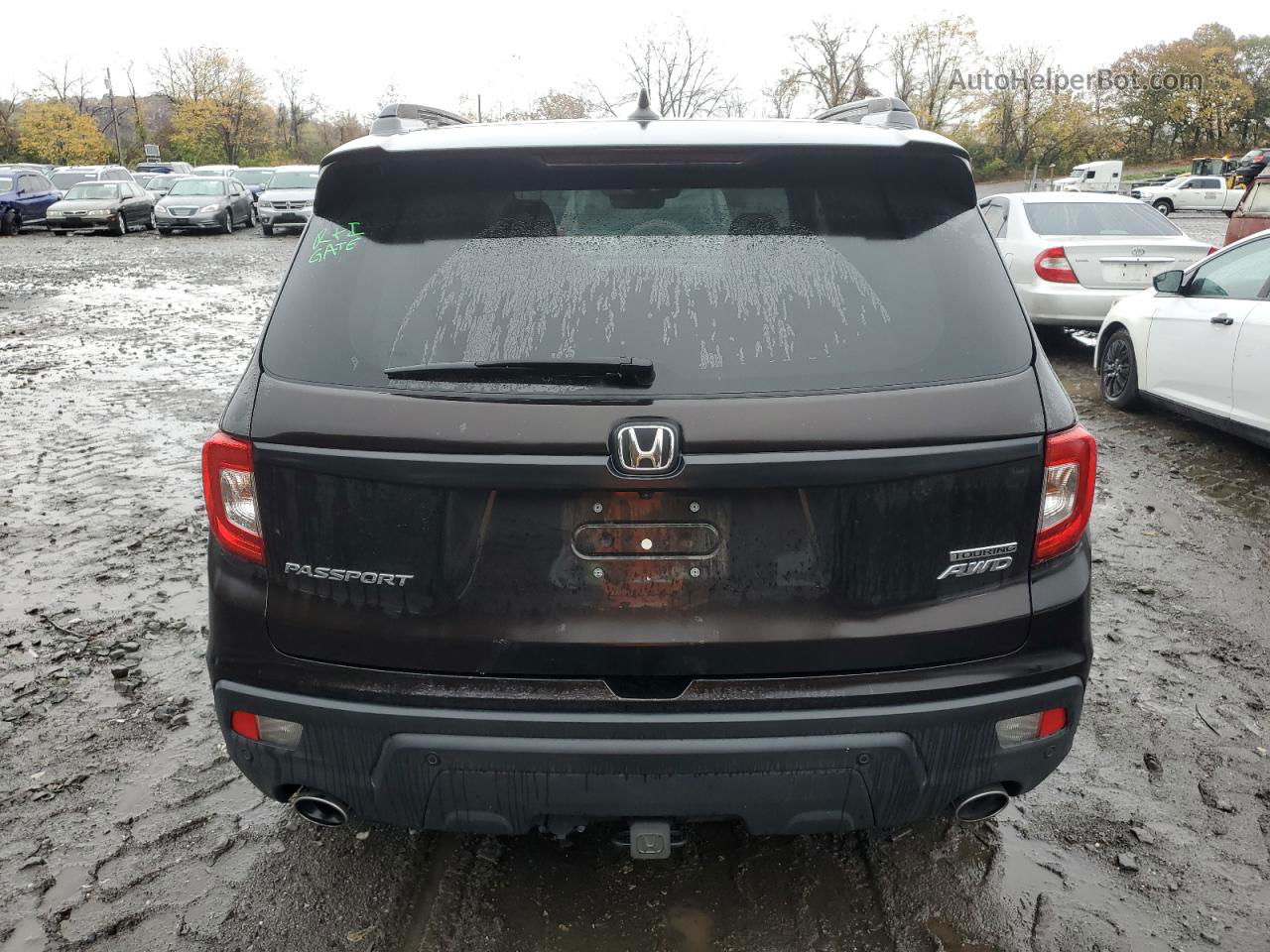 2019 Honda Passport Touring Black vin: 5FNYF8H91KB030356