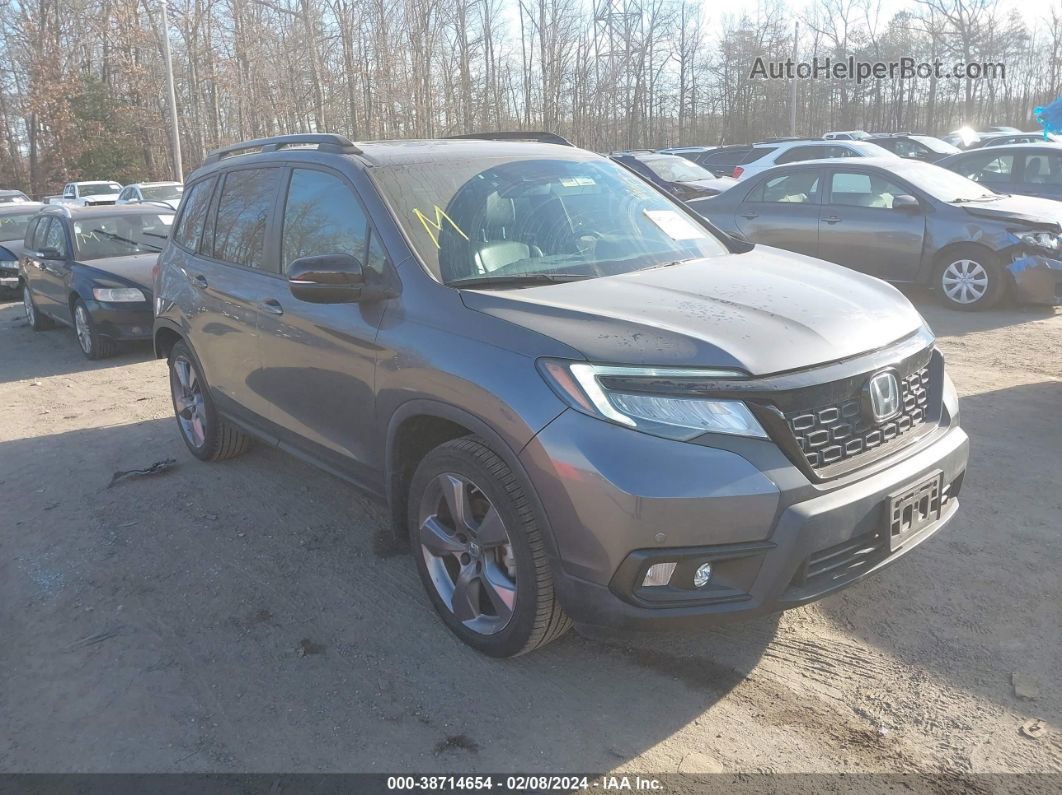 2019 Honda Passport Touring Gray vin: 5FNYF8H92KB003439