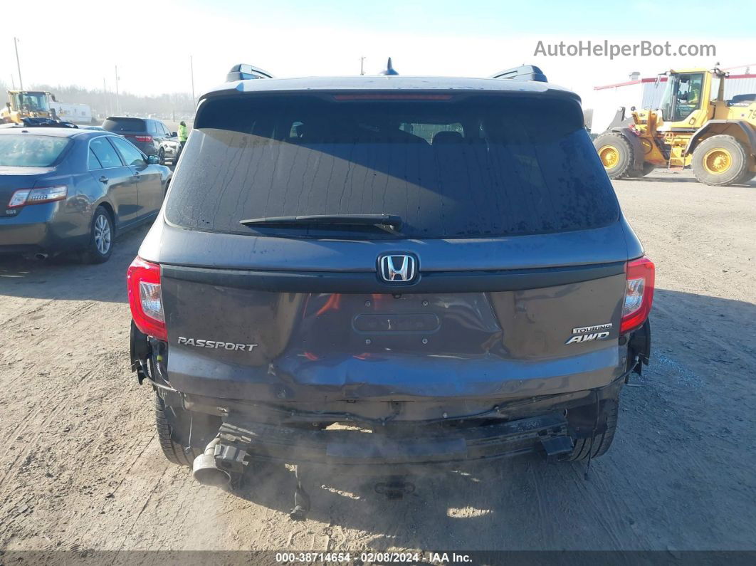 2019 Honda Passport Touring Gray vin: 5FNYF8H92KB003439