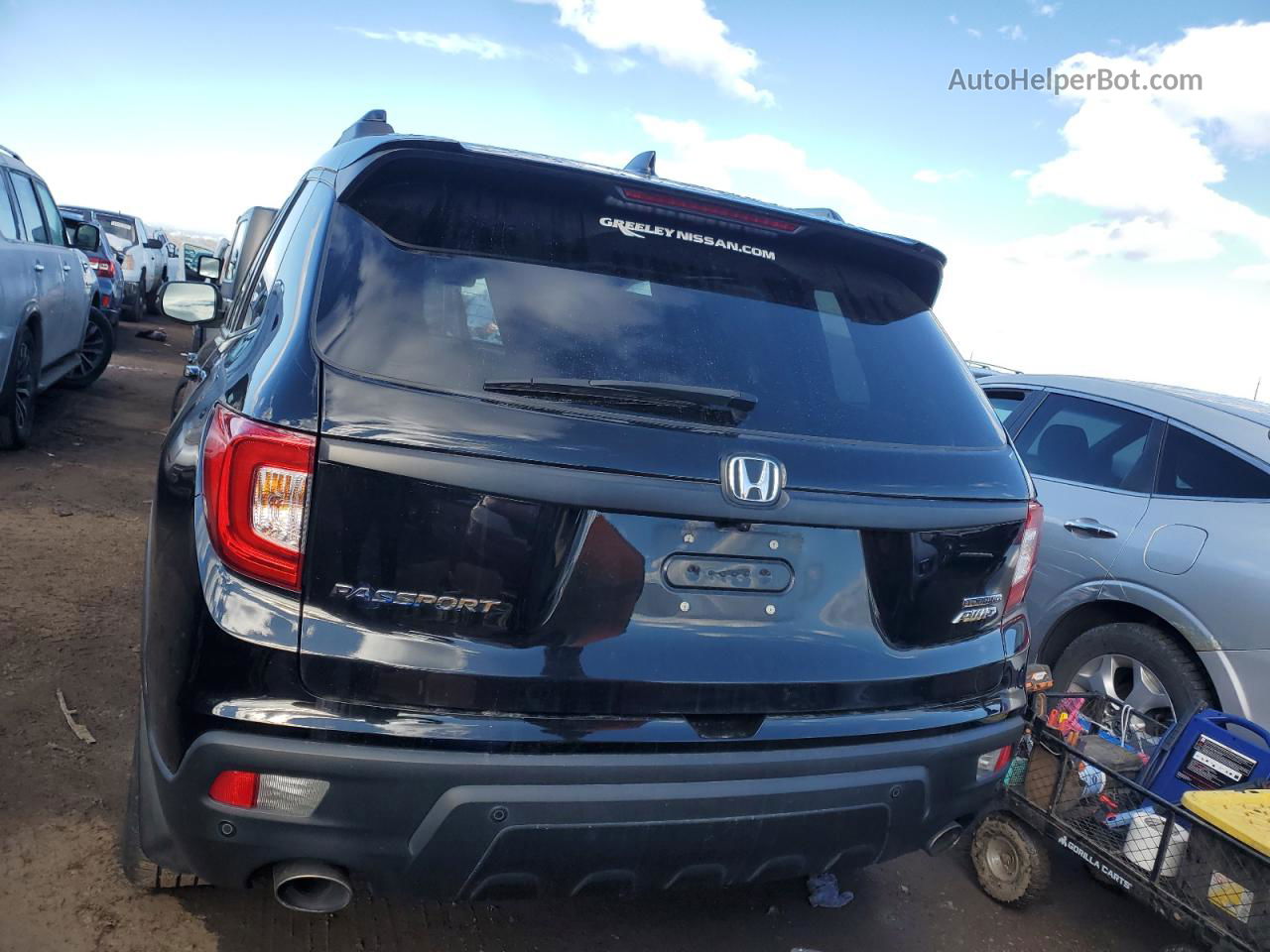 2019 Honda Passport Touring Black vin: 5FNYF8H93KB012196