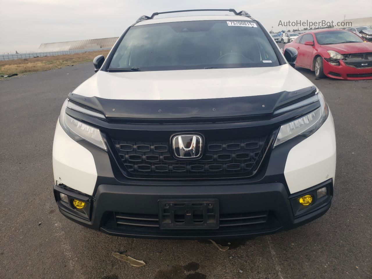 2019 Honda Passport Touring White vin: 5FNYF8H93KB018094