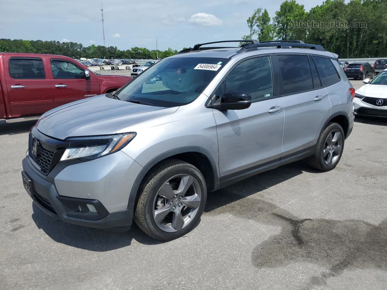 2019 Honda Passport Touring Серебряный vin: 5FNYF8H93KB024414