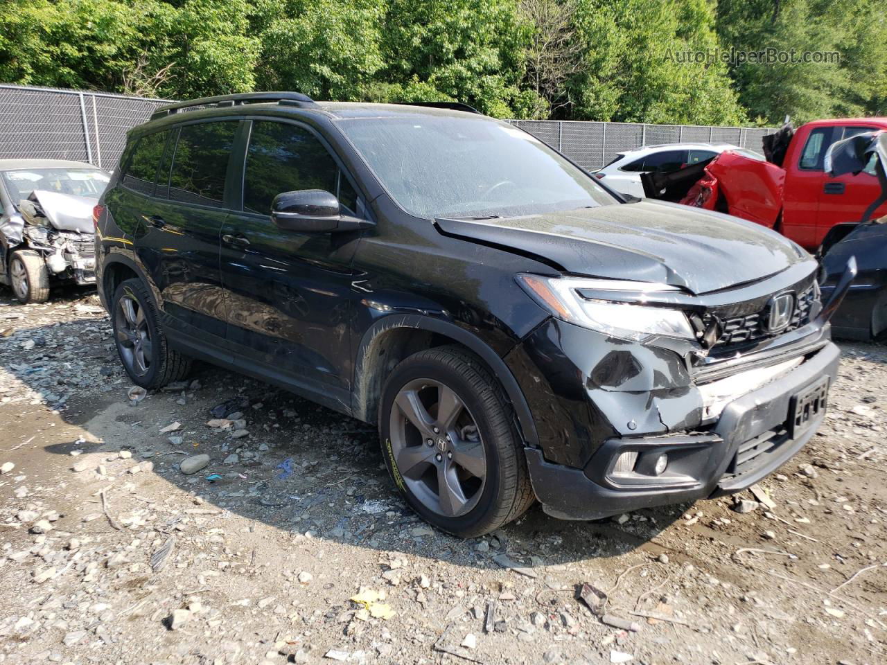 2019 Honda Passport Touring Black vin: 5FNYF8H96KB029252