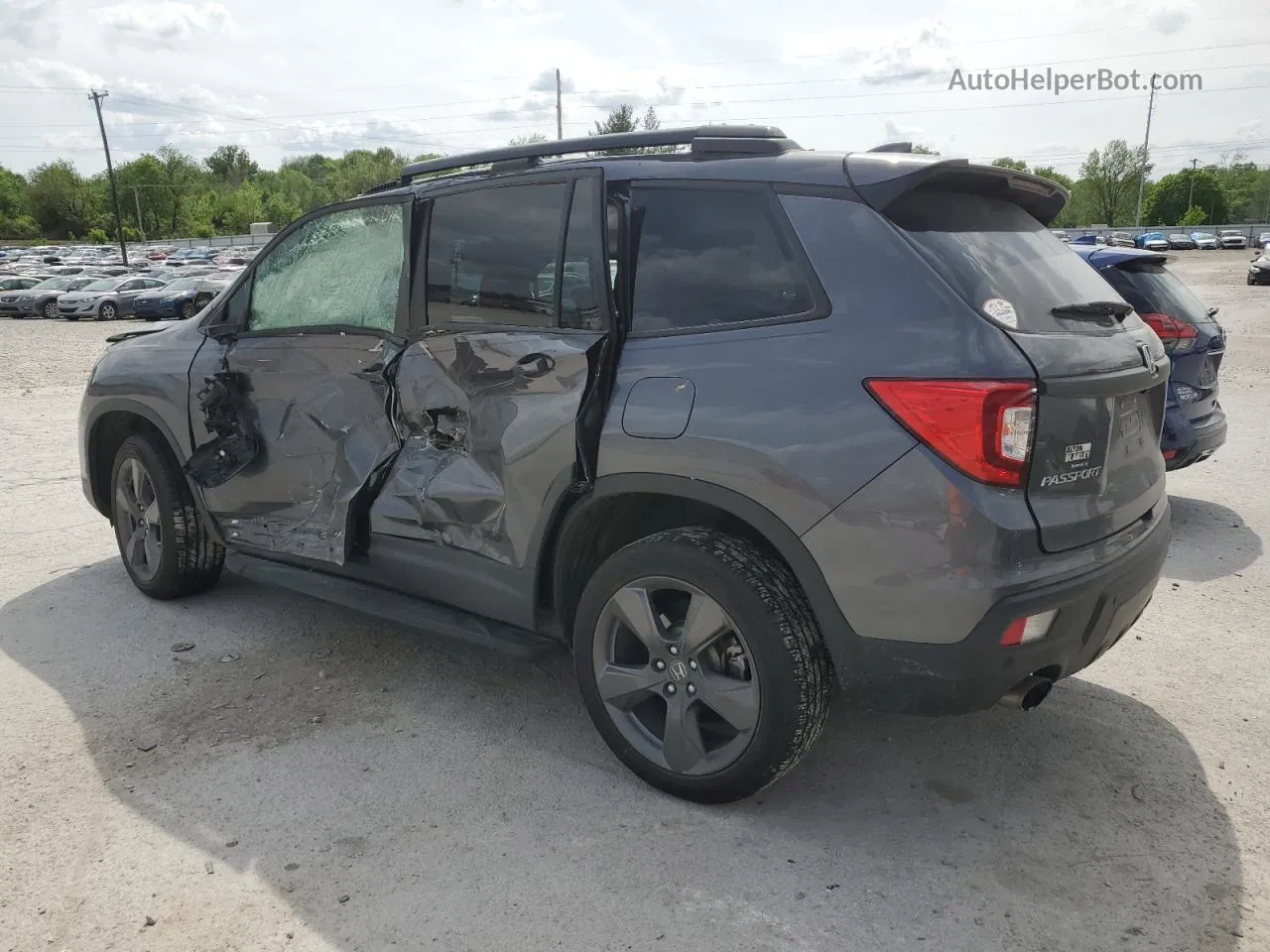 2019 Honda Passport Touring Gray vin: 5FNYF8H97KB001184