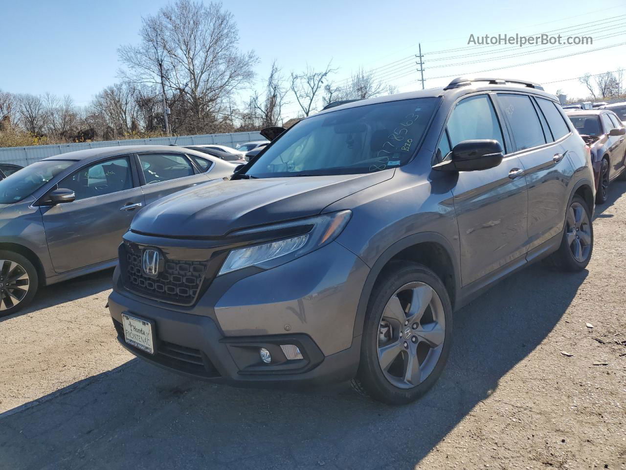 2019 Honda Passport Touring Угольный vin: 5FNYF8H97KB003212