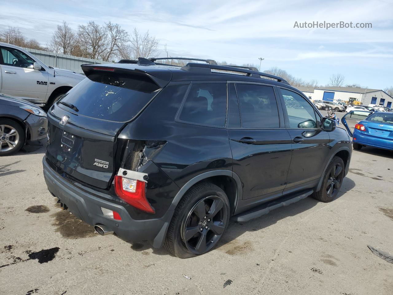 2019 Honda Passport Touring Черный vin: 5FNYF8H99KB004040