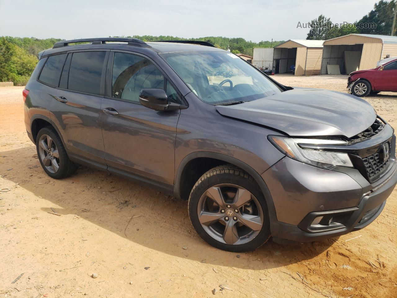 2019 Honda Passport Touring Silver vin: 5FNYF8H99KB011375