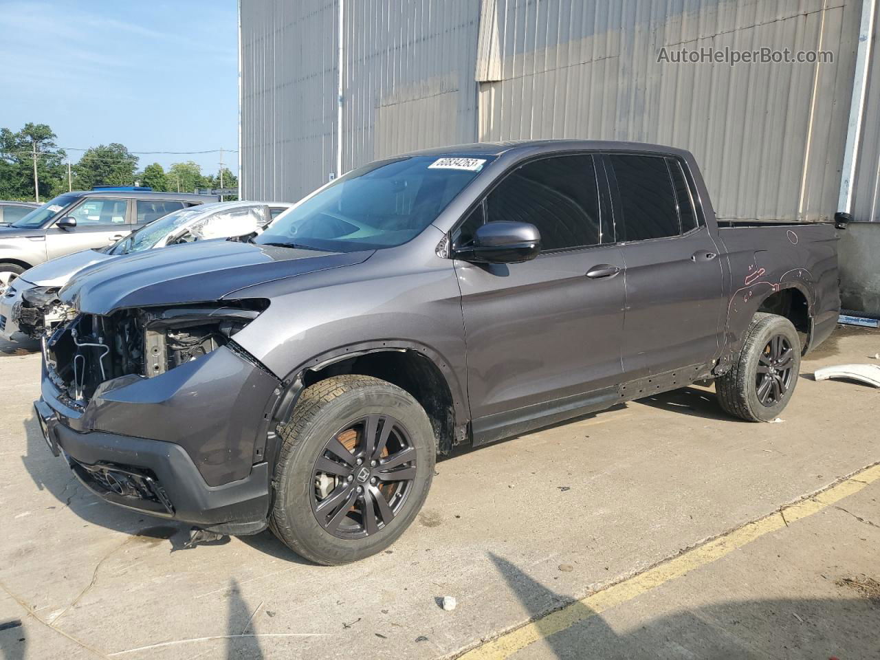 2020 Honda Ridgeline Sport Серый vin: 5FPYK3F11LB029339