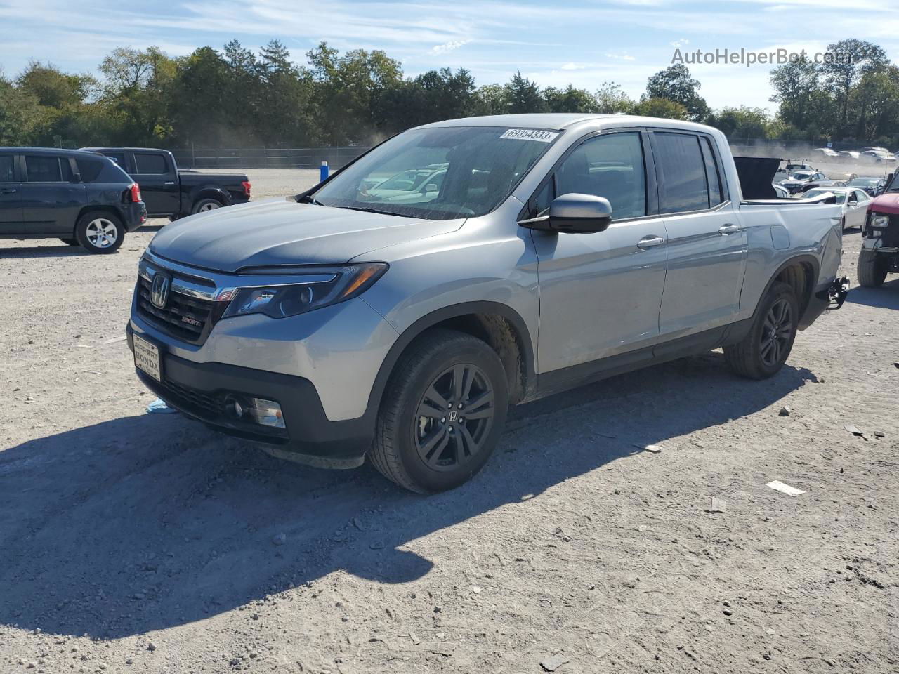 2020 Honda Ridgeline Sport Серебряный vin: 5FPYK3F15LB017601