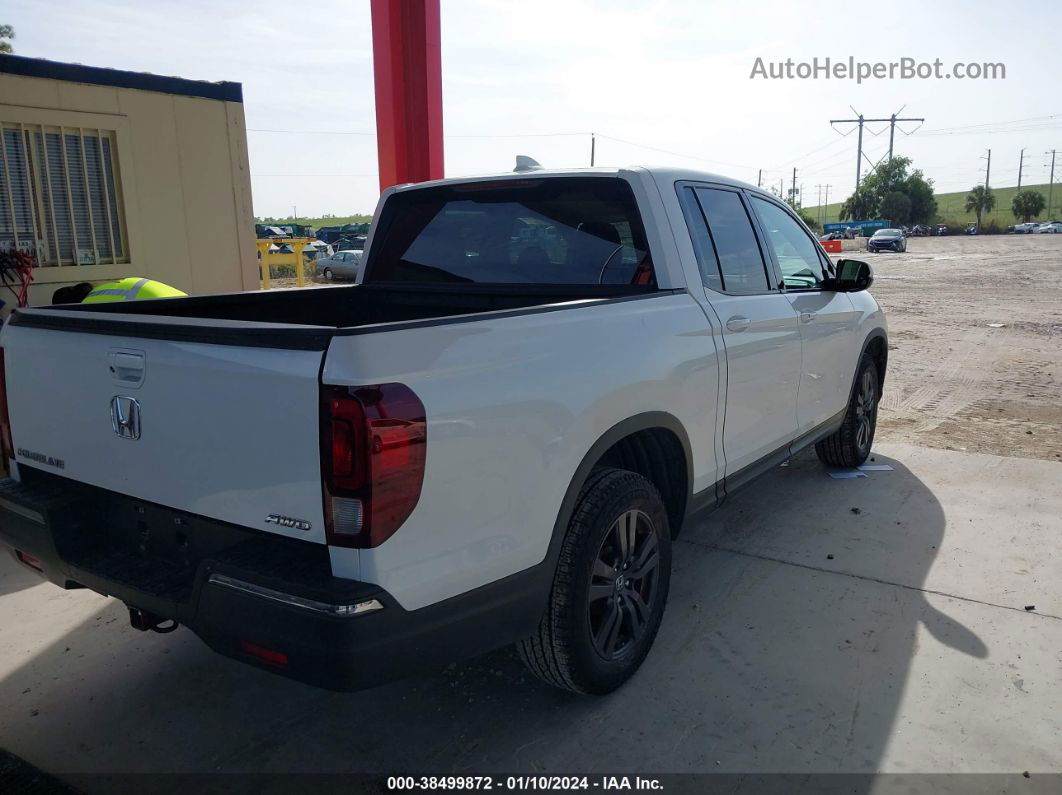 2020 Honda Ridgeline Awd Sport White vin: 5FPYK3F19LB024132