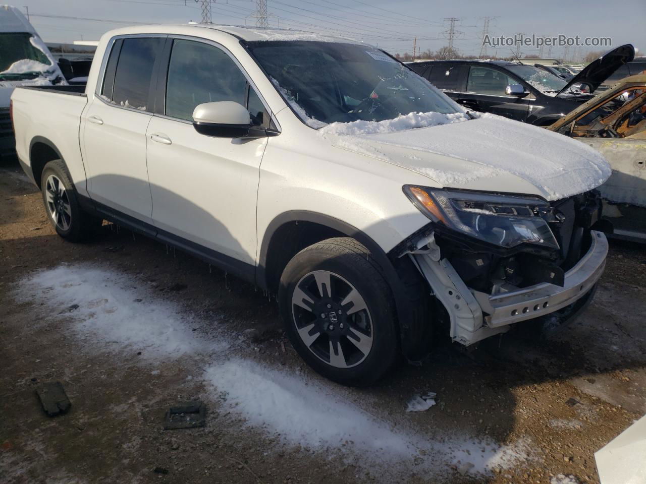 2020 Honda Ridgeline Rtl White vin: 5FPYK3F51LB018828