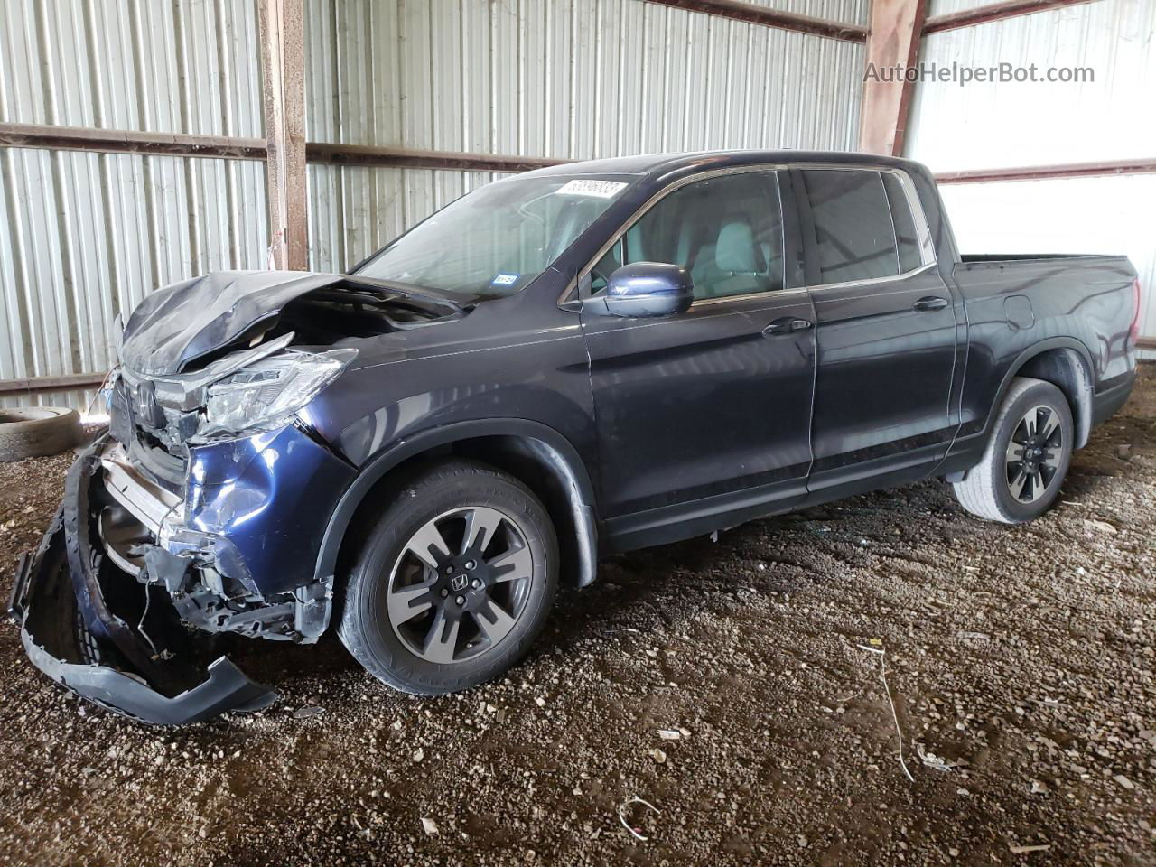 2020 Honda Ridgeline Rtl Синий vin: 5FPYK3F59LB023954