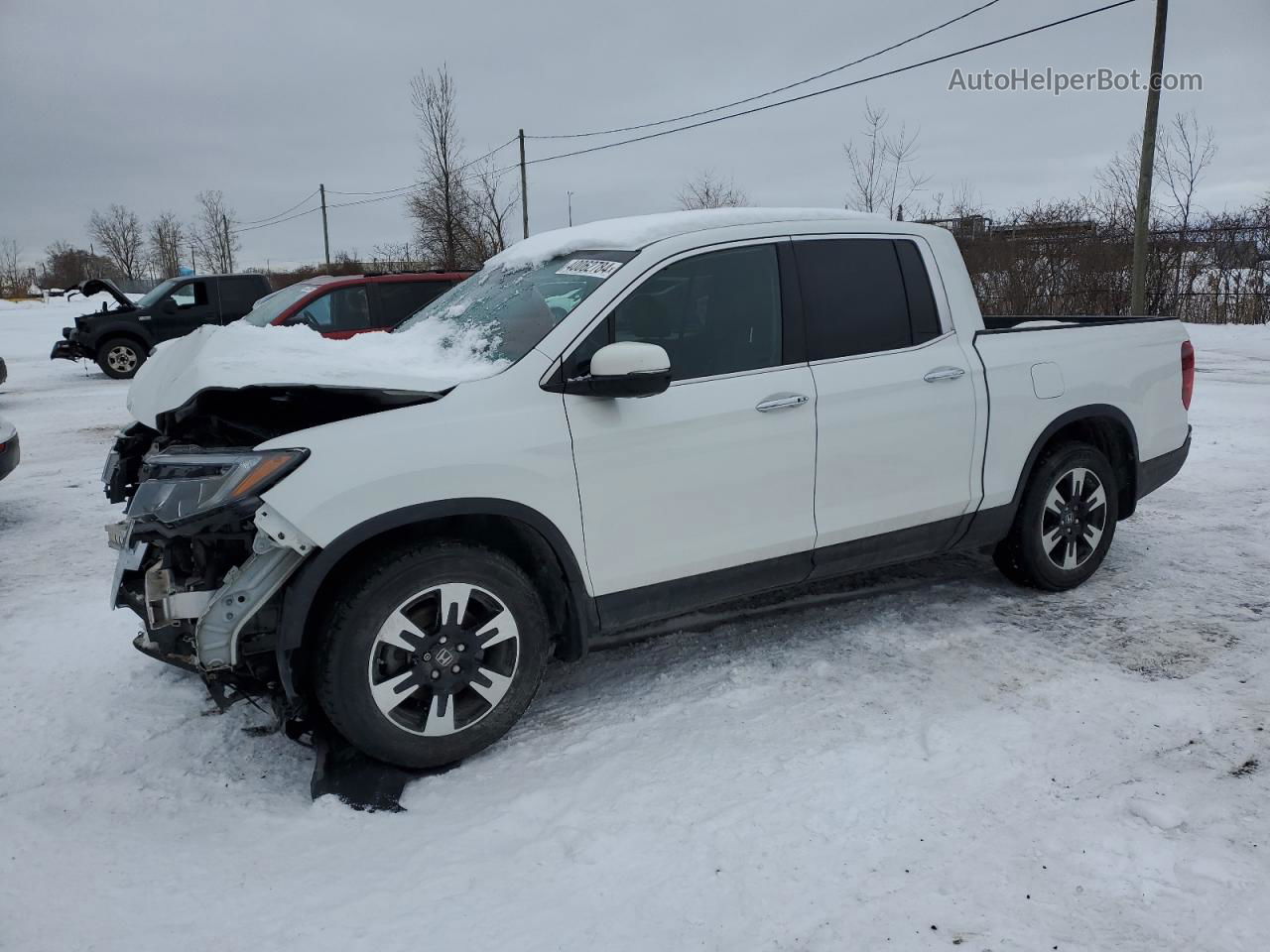 2020 Honda Ridgeline Rtl Белый vin: 5FPYK3F71LB501995