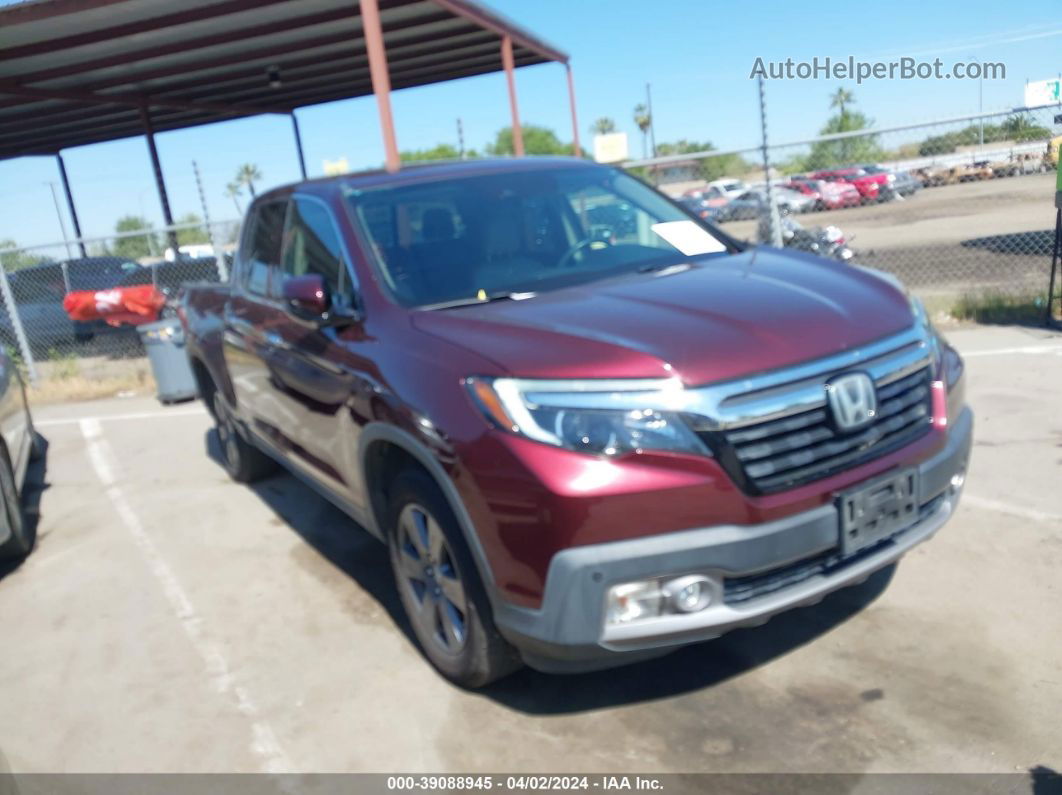 2020 Honda Ridgeline Rtl-e Burgundy vin: 5FPYK3F73LB007038