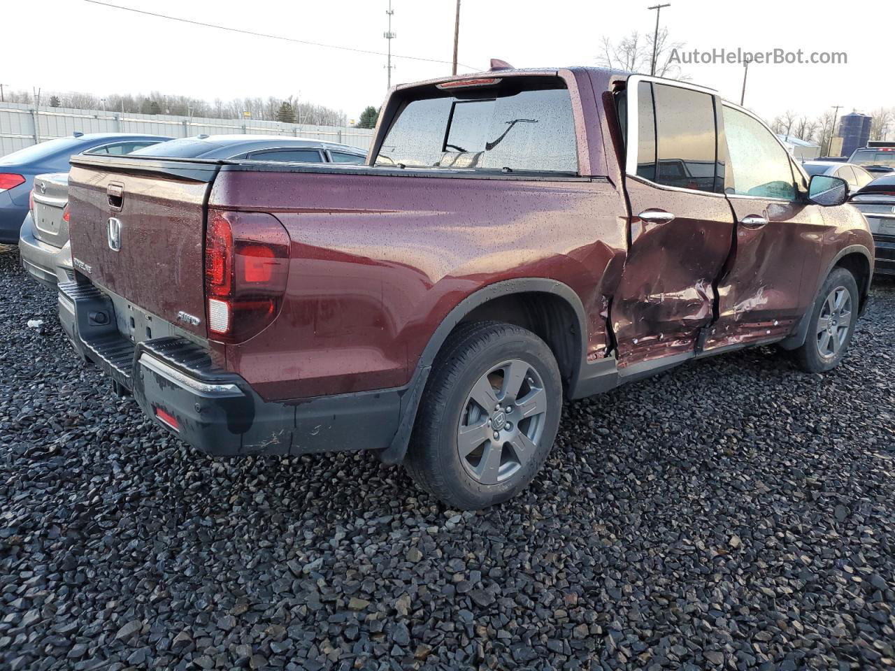 2020 Honda Ridgeline Rtl Burgundy vin: 5FPYK3F74LB025113