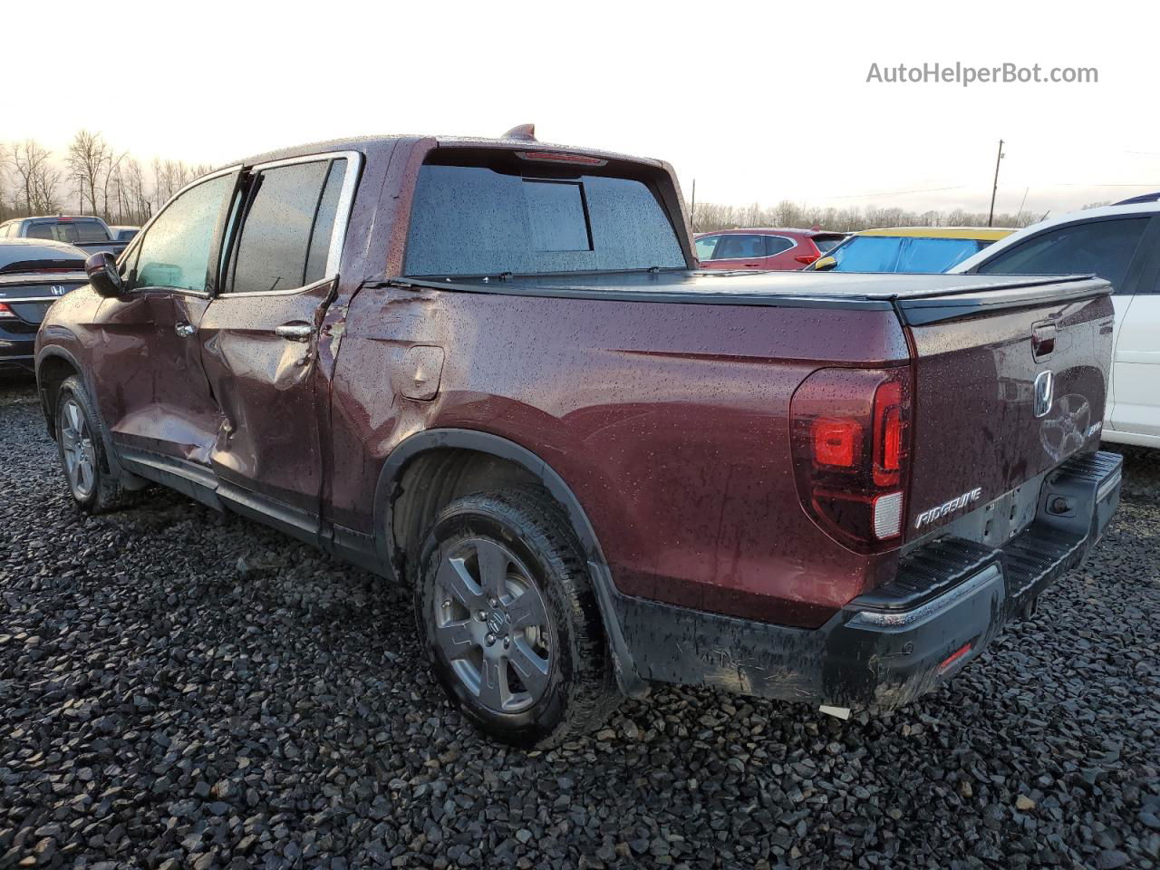 2020 Honda Ridgeline Rtl Бордовый vin: 5FPYK3F74LB025113