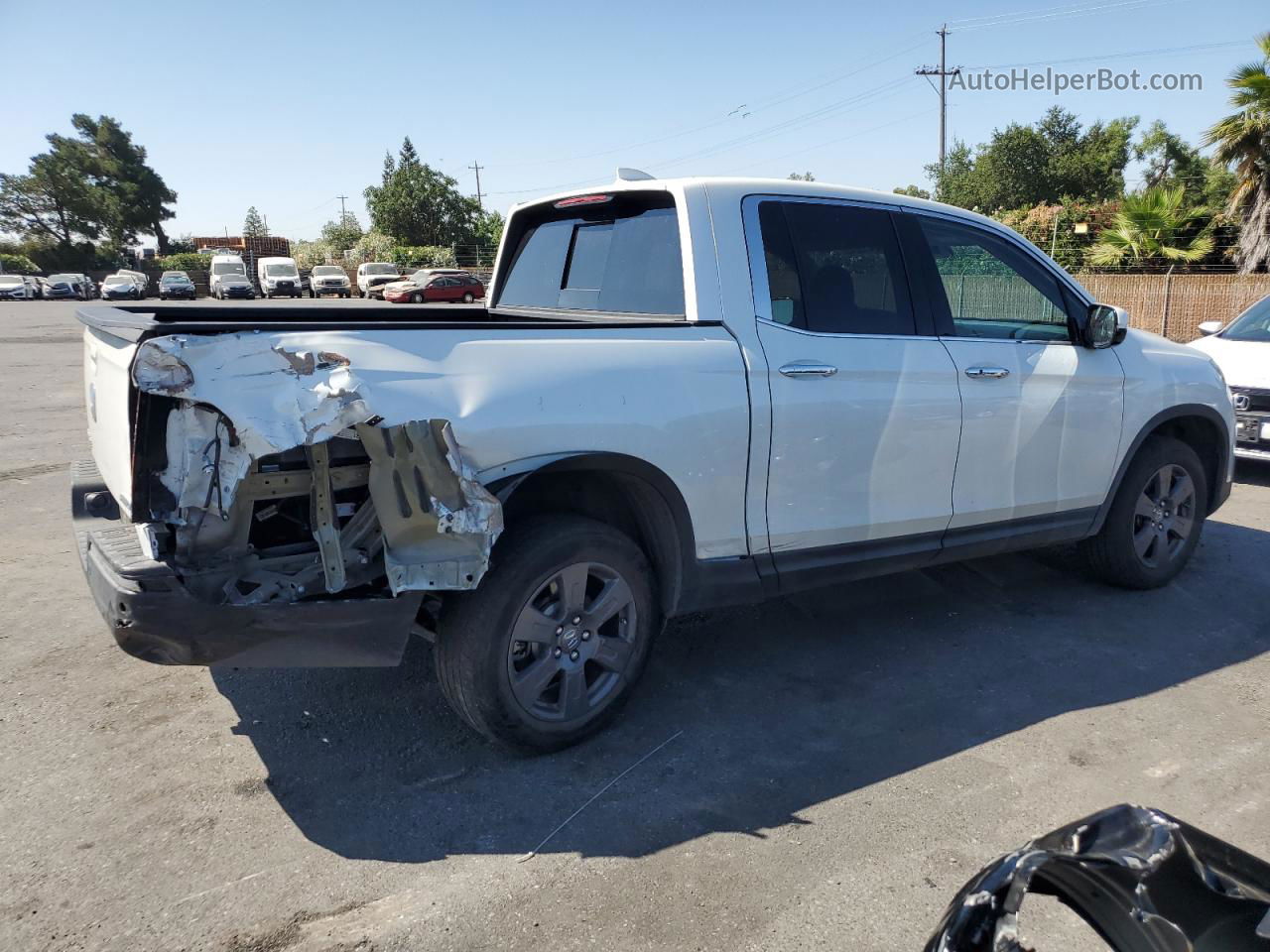 2020 Honda Ridgeline Rtl White vin: 5FPYK3F75LB005033